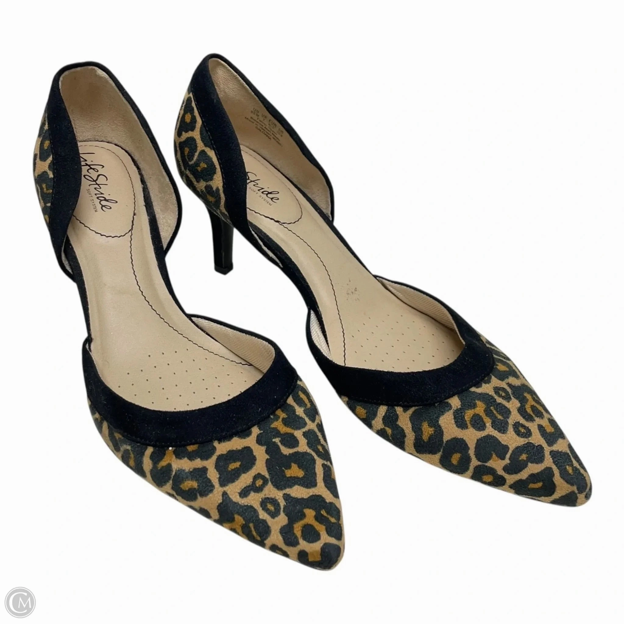 No Heel Thigh High Boots Shoes Heels Kitten By Life Stride In Animal Print, Size: 9.5