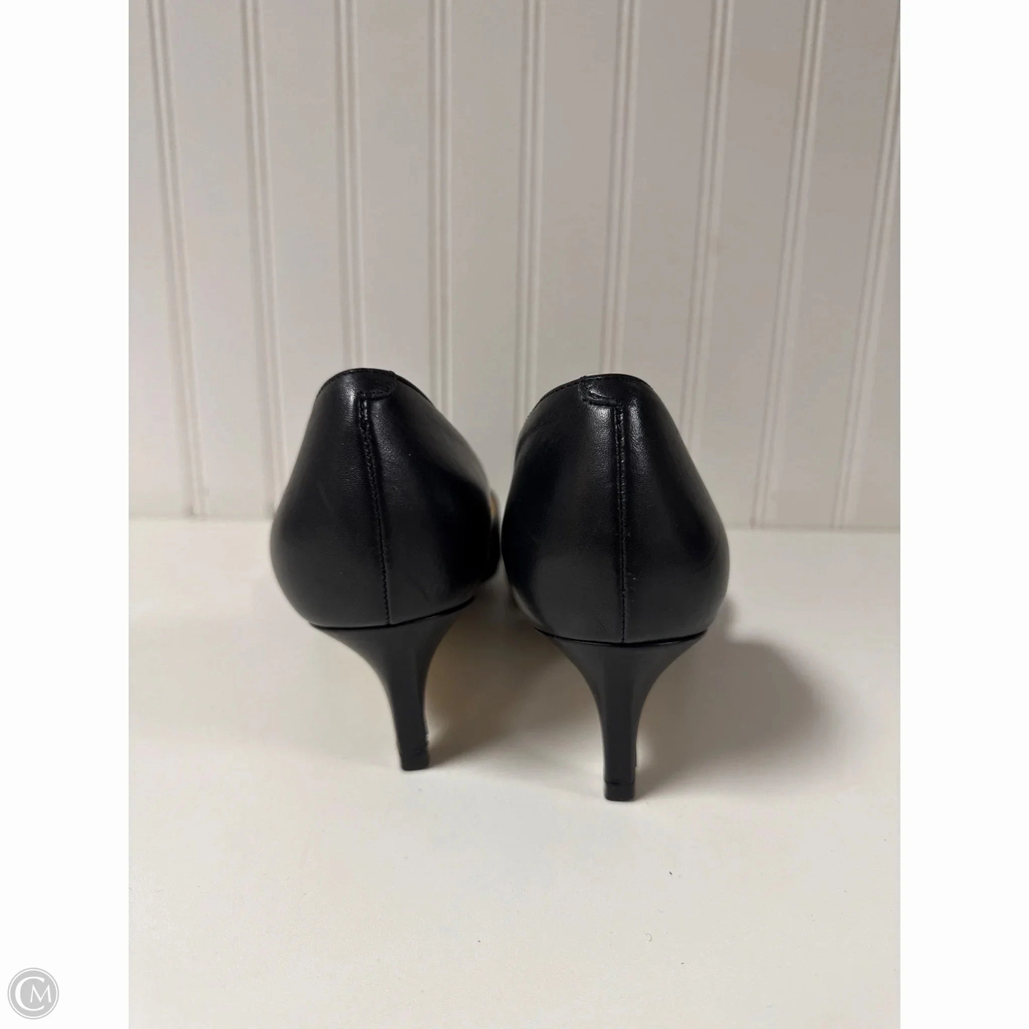 Peep Toe High Heel Sandals Shoes Heels Kitten By Talbots In Black, Size: 8.5