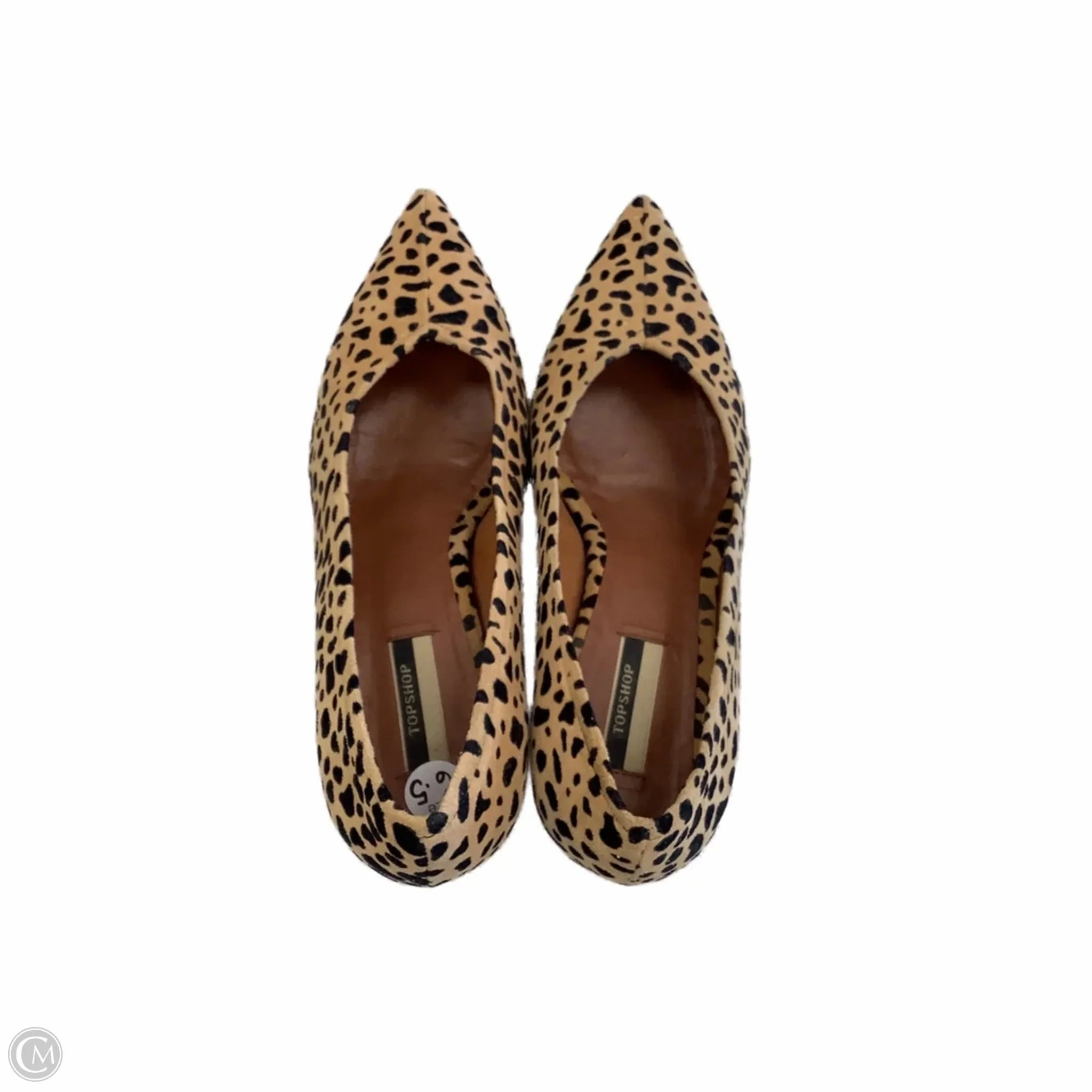 Shoes Heels Kitten By Top Shop In Animal Print, Size: 6.5 Sole High Heel Boots