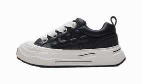 Leather Slip On Shoes Casual SHOOT BRAND Reprise Black Plum Slip Resistant Height Increasing Low Top Skateboard Shoes Unisex Black