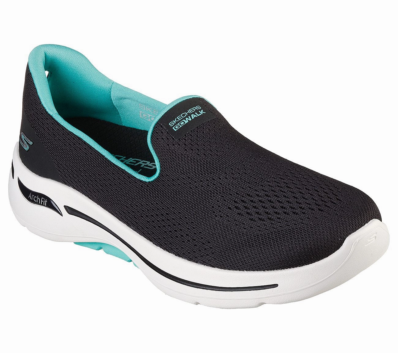 Best Shoe To Walk All Day SKECHERS GO WALK ARCH FIT - IMAGINED - 124483 - BKTQ
