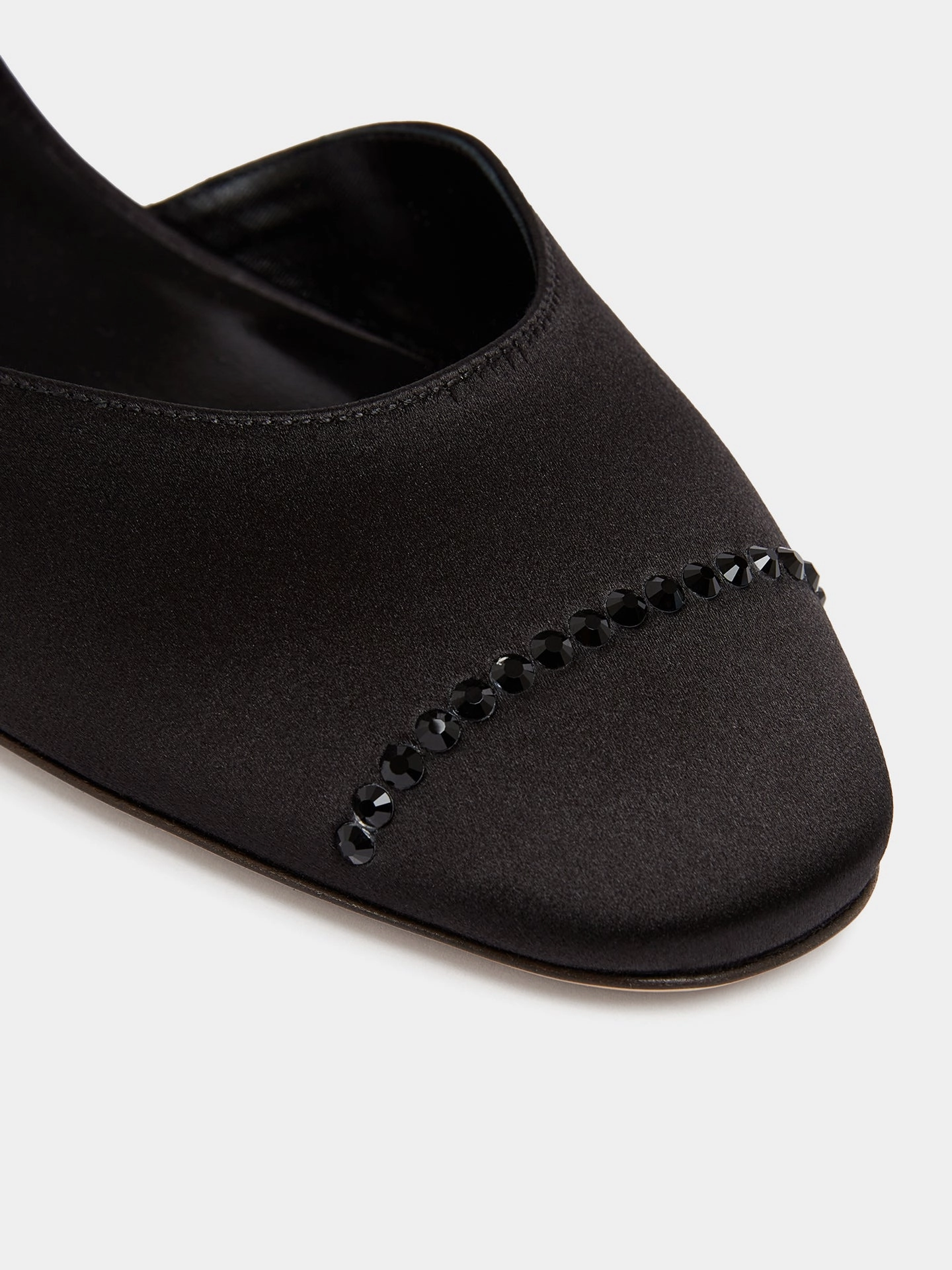 High Heels Clip Art Erika Pump / Black Satin Crystal