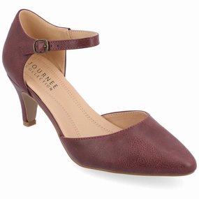 Comfort Plus High Heels Journee Womens Bettie Almond Toe Mid Heel Pumps