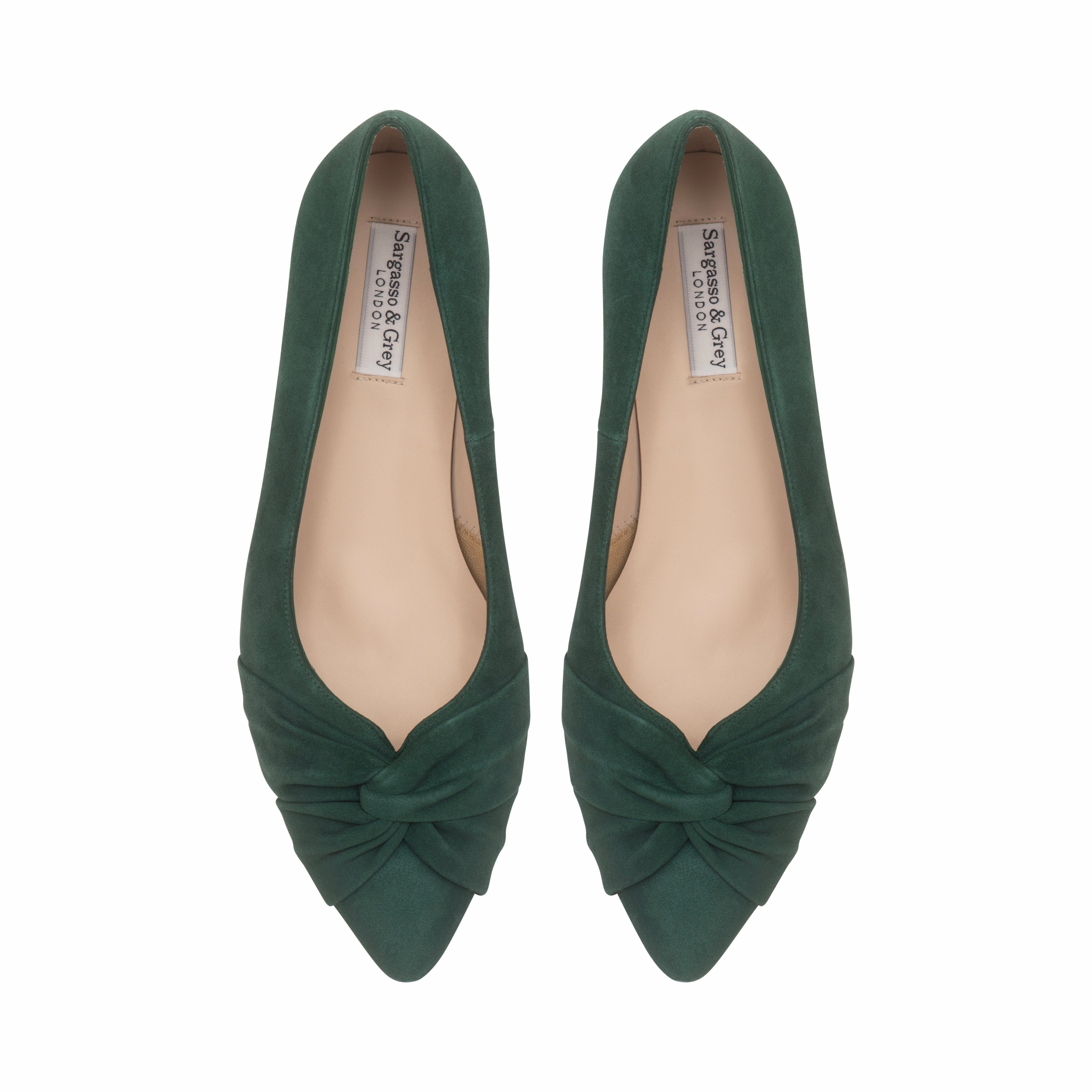 High Heeled Ugg Boots Tandi Extra-Wide Fit Kitten Heels - Dark Green Suede