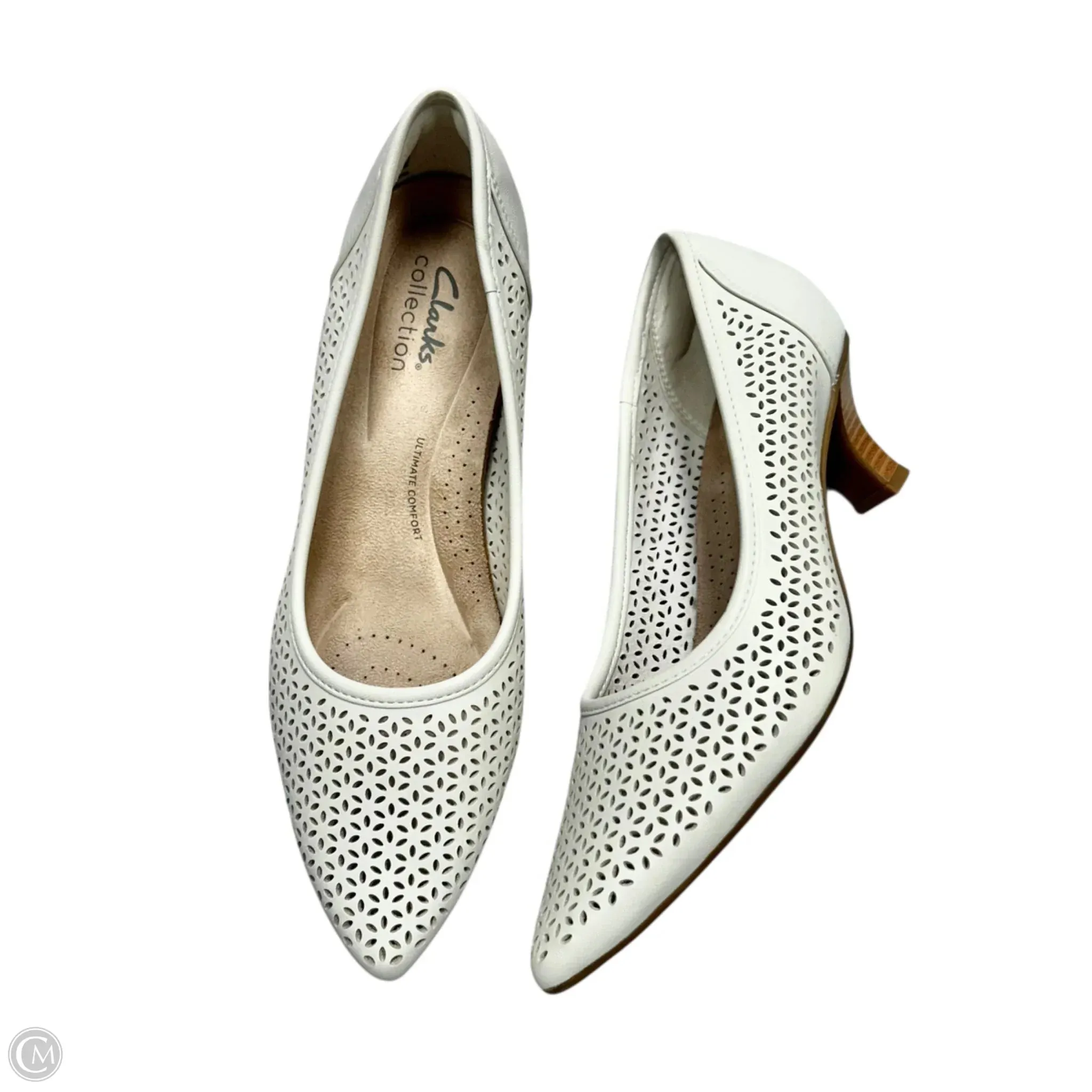 Shoes Heels Kitten By Clarks In Cream, Size: 7 High Heel Shoes Sale