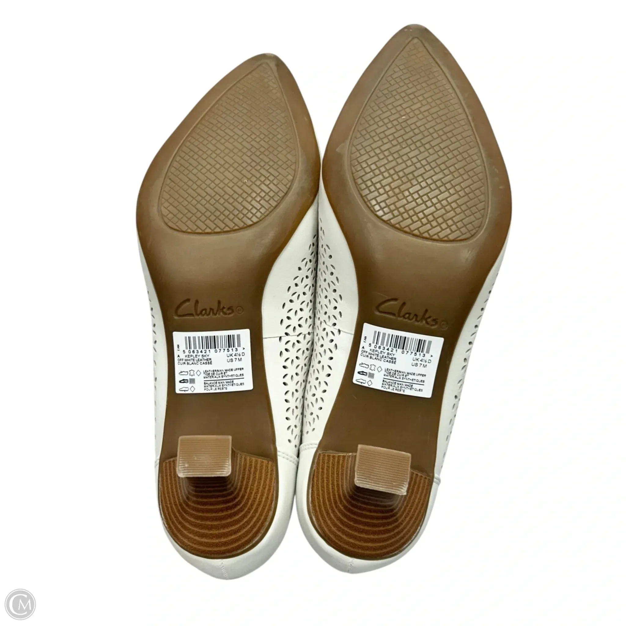 Shoes Heels Kitten By Clarks In Cream, Size: 7 High Heels With Platforms