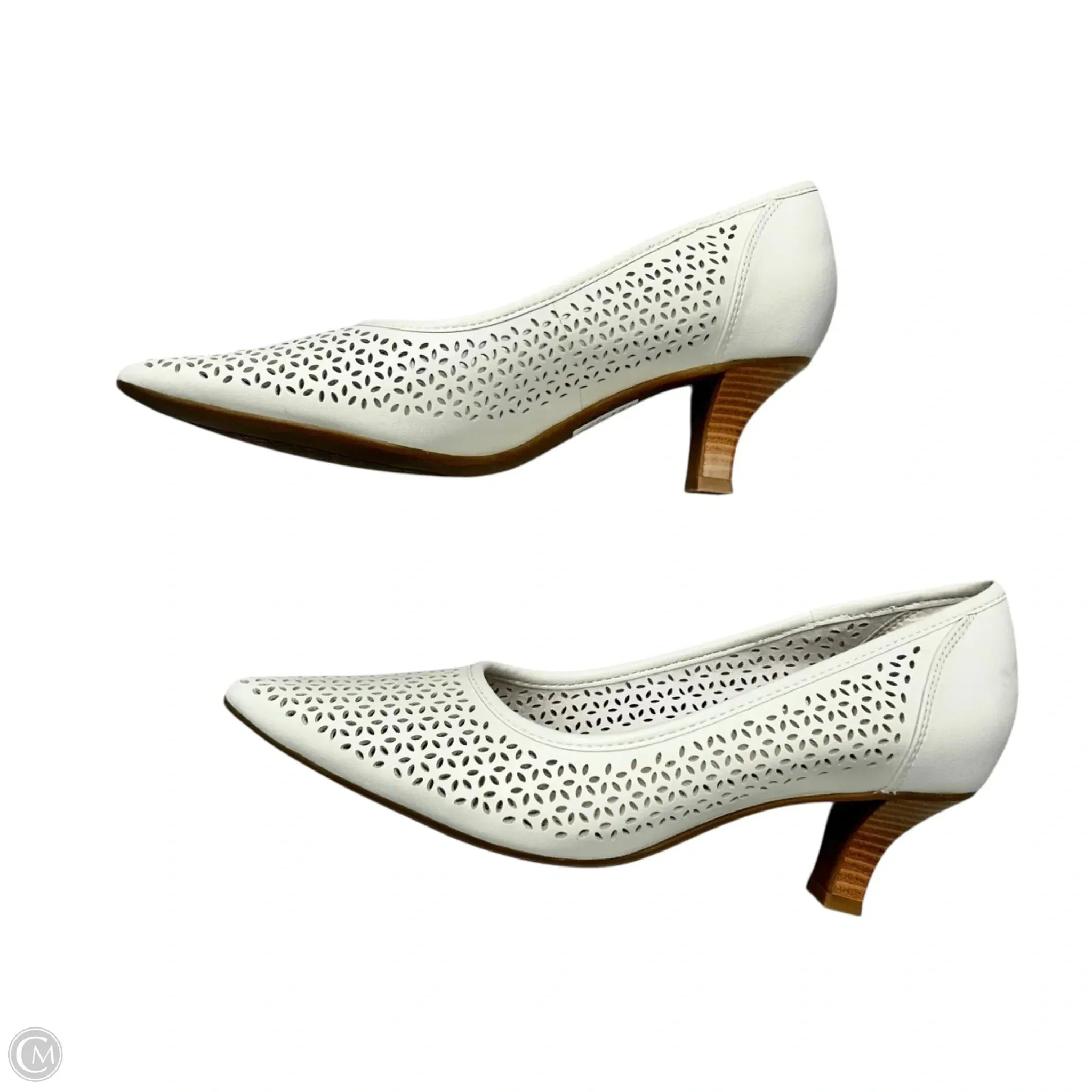Shoes Heels Kitten By Clarks In Cream, Size: 7 Super High Heel Shoes