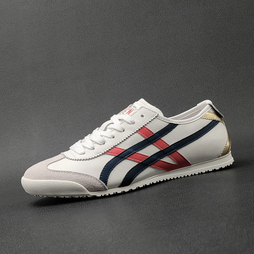 Wearing Flat Shoes With A Dress Men Stylish Patchwork Leather Flat Casual Shoes