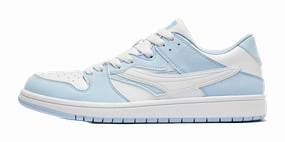 QIAODAN Skateboard Shoes Men's Low top Blue Shoes Casual Leather