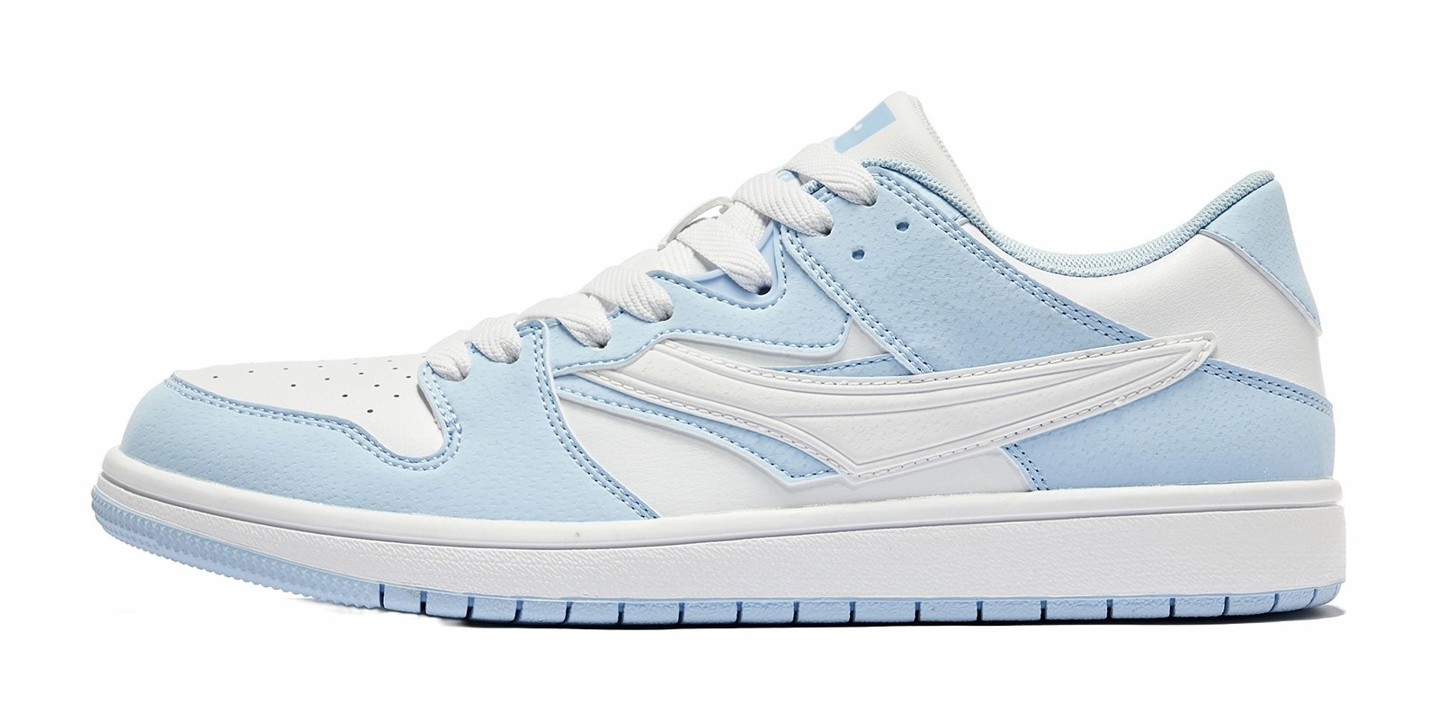 Waffle One Leather Casual Shoes QIAODAN Skateboard Shoes Men's Low top Blue