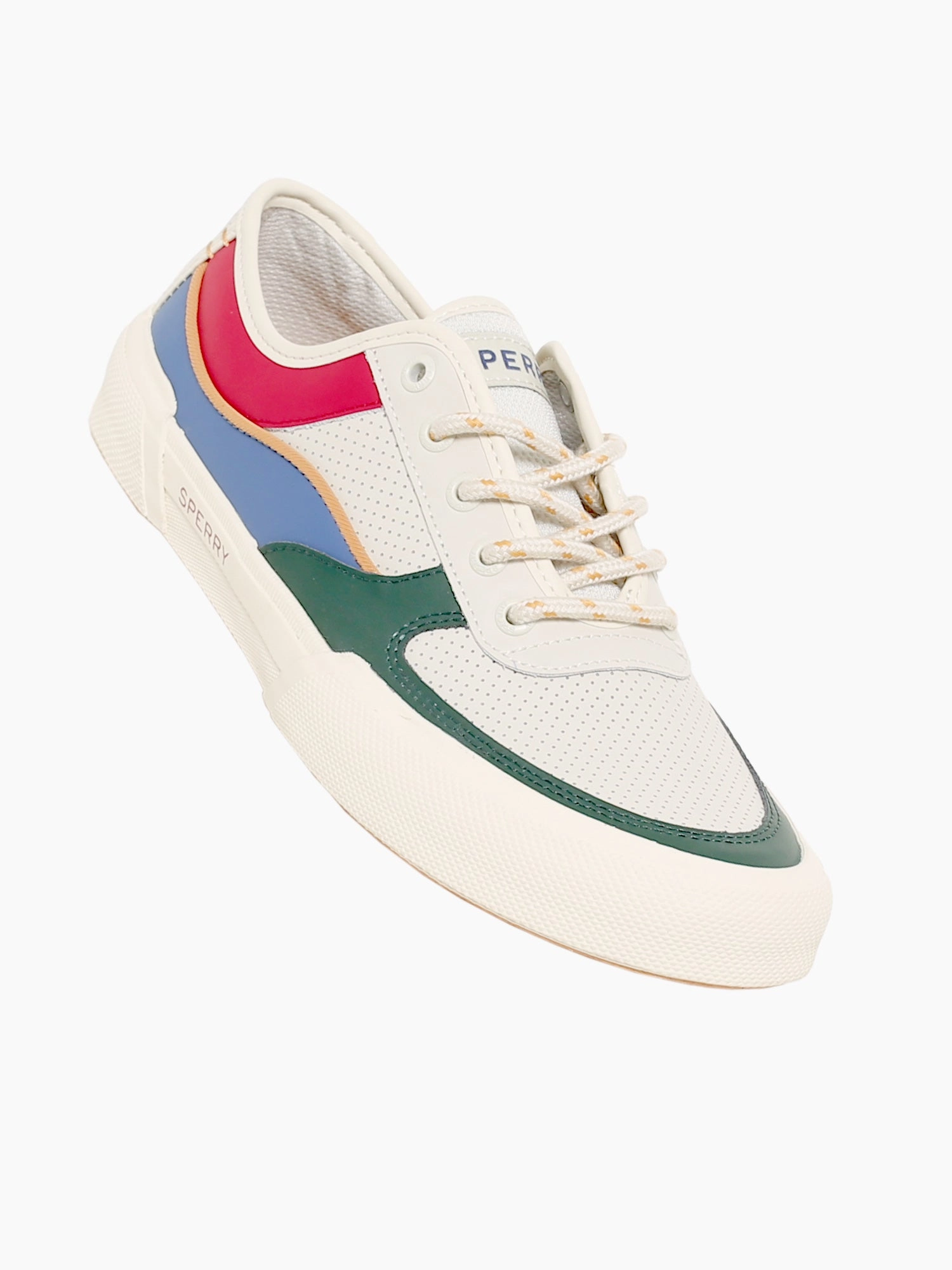 Soletide Seacycled White Multi Recycled Flat Bottom Shoes For Weightlifting