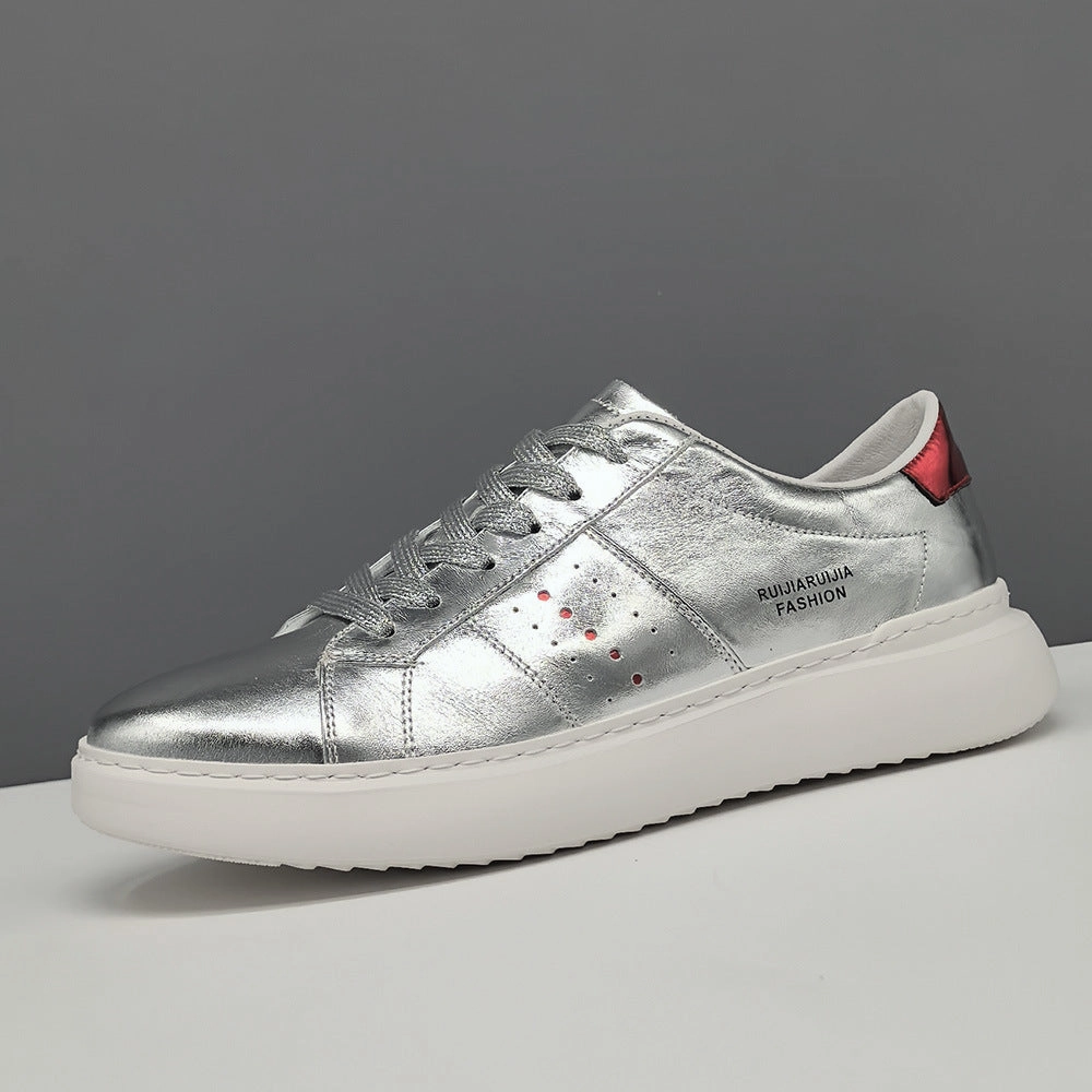 Men Fashion Breathable Leather Flat Soft Casual Shoes Tweed Flat Shoes