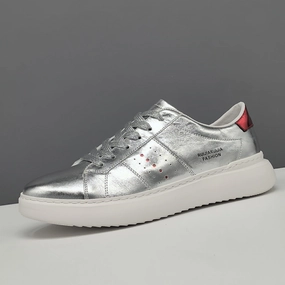 Men Fashion Breathable Leather Flat Soft Casual Shoes Foldable Flats Shoes