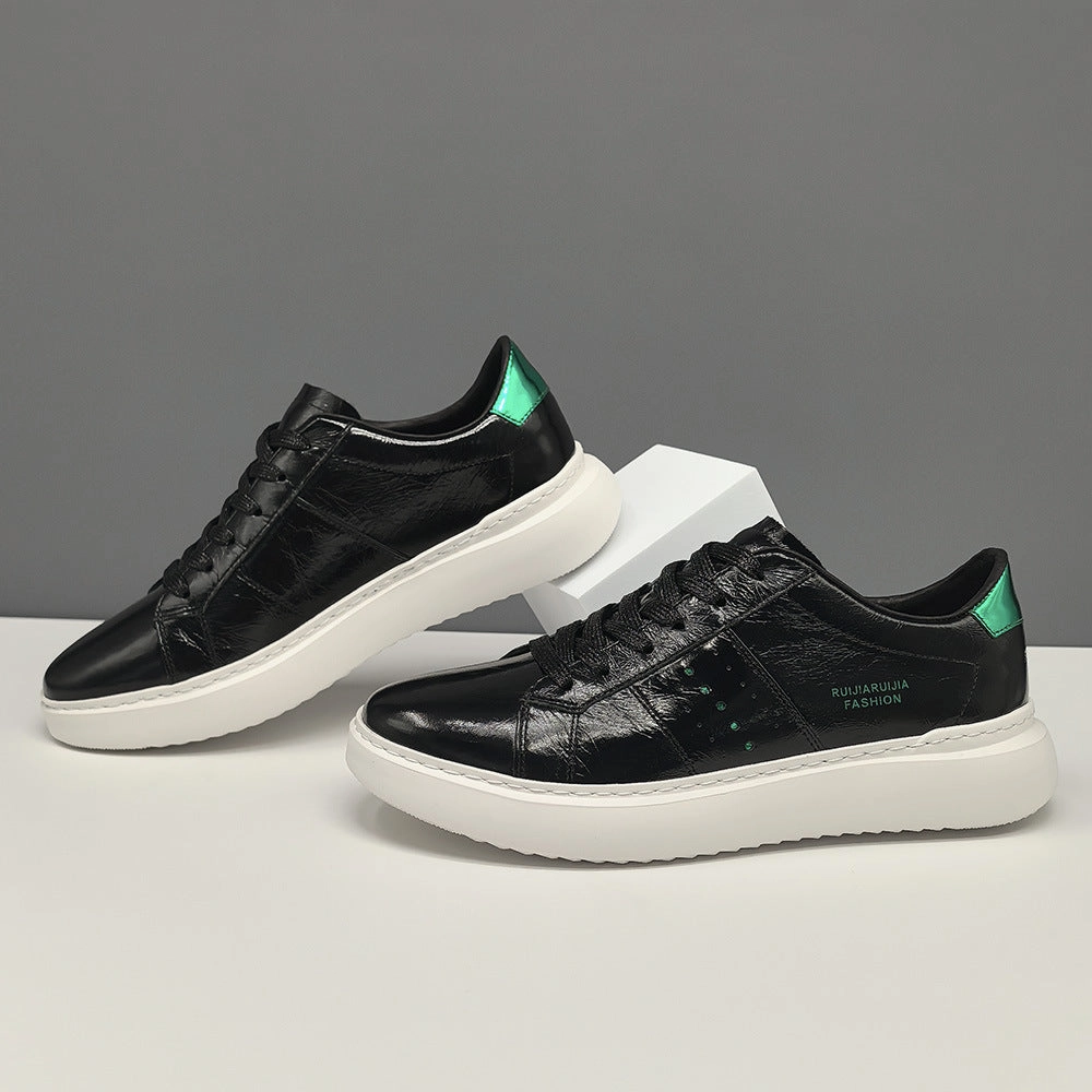 Walking Shoes Good For Flat Feet Men Fashion Breathable Leather Flat Soft Casual Shoes