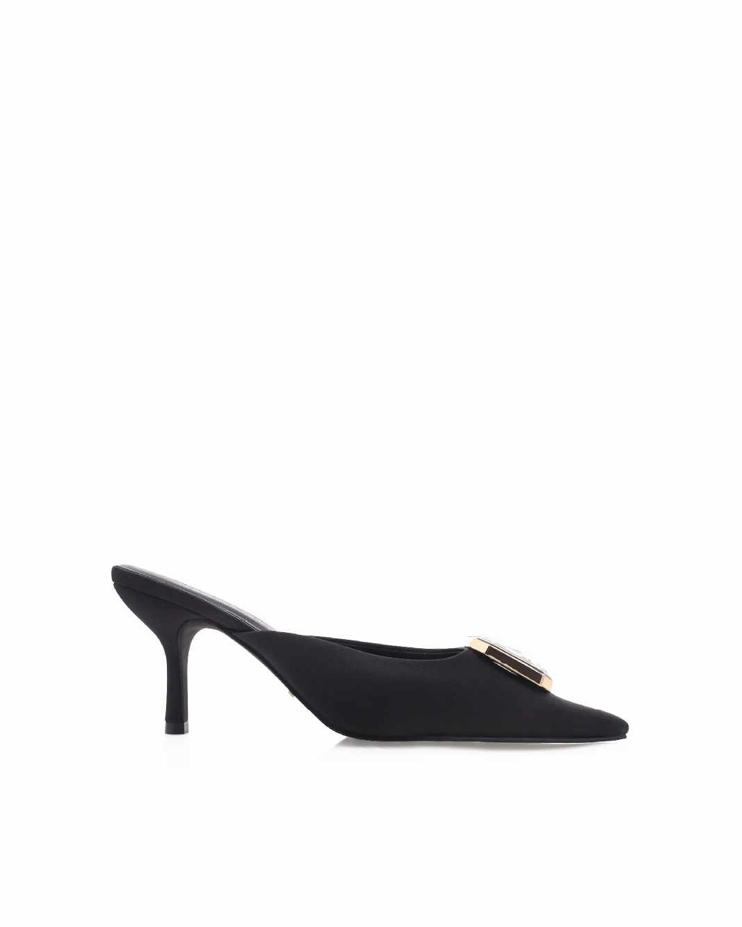 SPARROW - BLACK SATIN Convertible High Heel Shoes