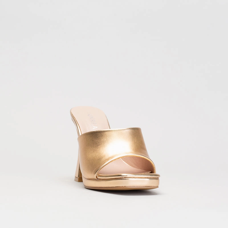 Spool Heel Platform Mule High Heels Square Toe