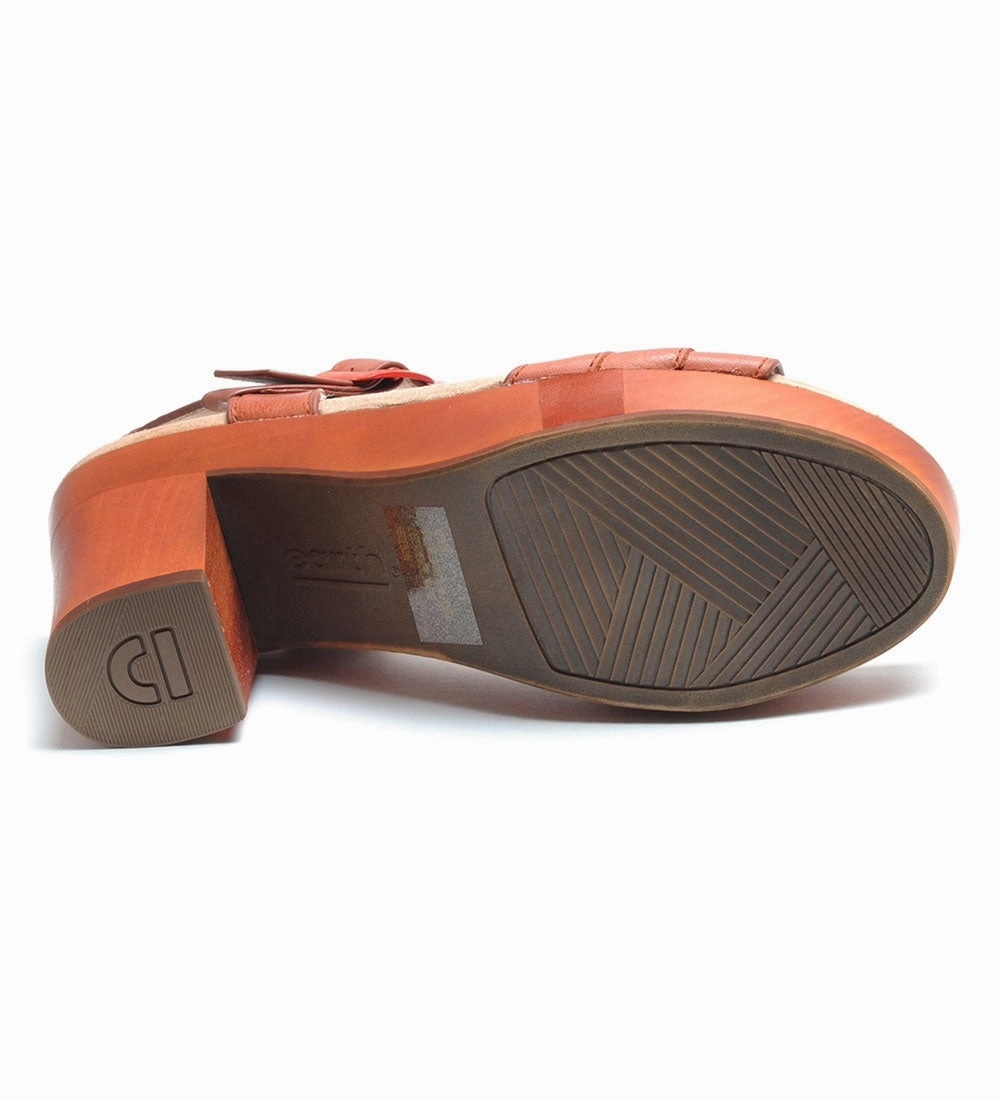 High Heels With No Back Heel Chestnut