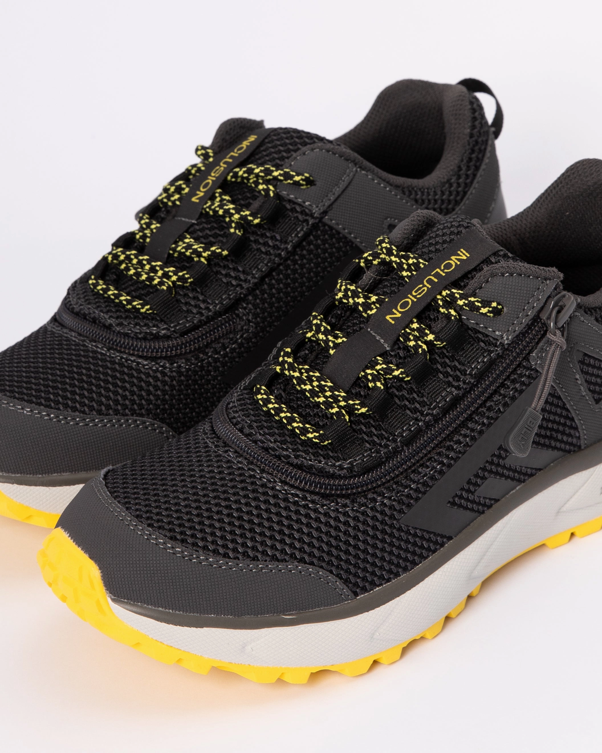 Inclusion Trail (Mens) - Charcoal/Yellow Comfiest Trail Running Shoes