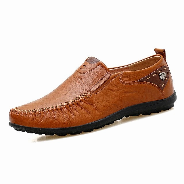 ZUNYU Hot Sale Leather Men Shoes Casual Flat Men Shoes Waterproof Breathable Loafers Male Moccasins Driving Shoes Big Size 47 Flip Flat Shoes