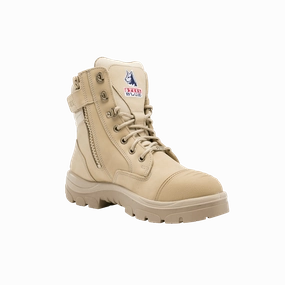 Steel Blue Mens Work Boots Southern Cross Zip S3 - SAND Size 15 Slip On Work Boots
