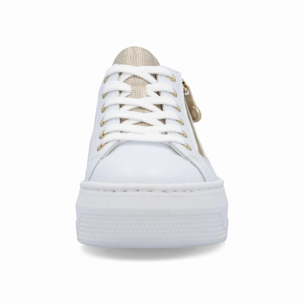 Rieker Enya 21 Off-White Platform Sneaker (Women's) Hey Dude Wendy Slip On Casual Shoe