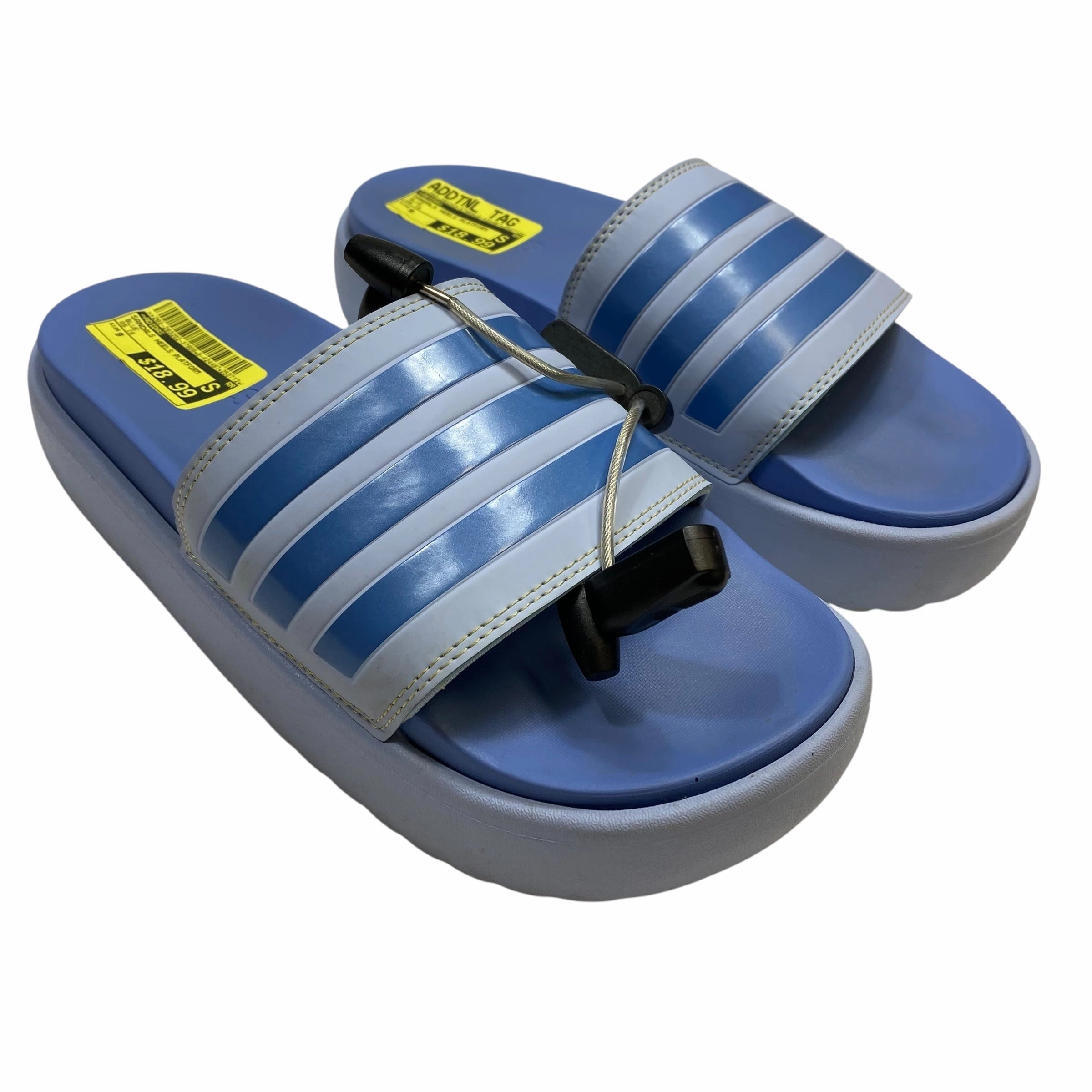 Sandals Heels Platform By Adidas In Blue, Size:9 High Heels Drive