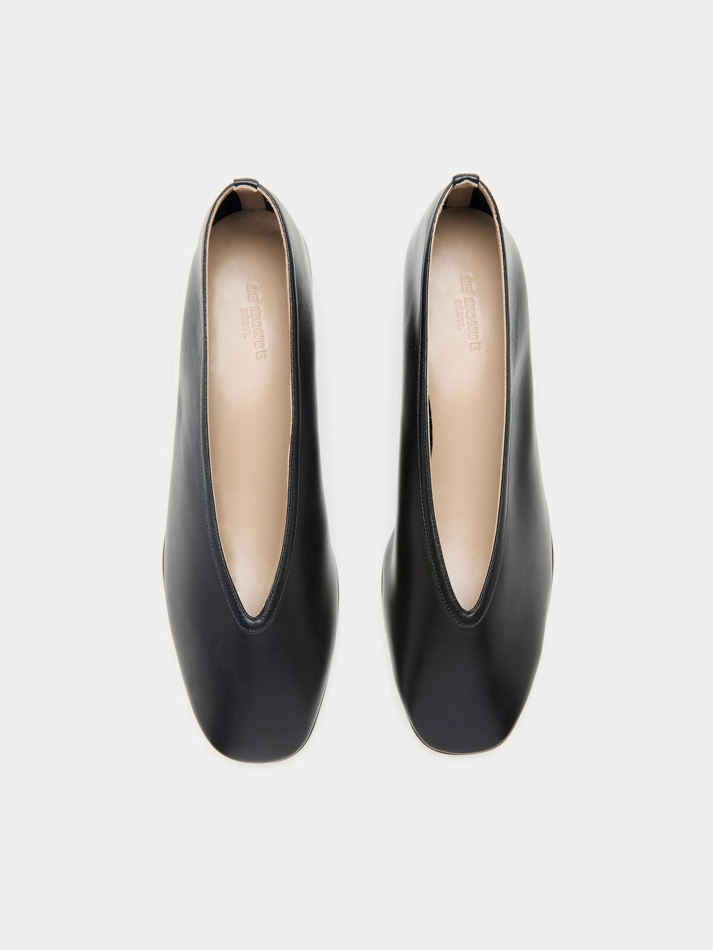Diamond High Heels Luna Pump / Black Leather