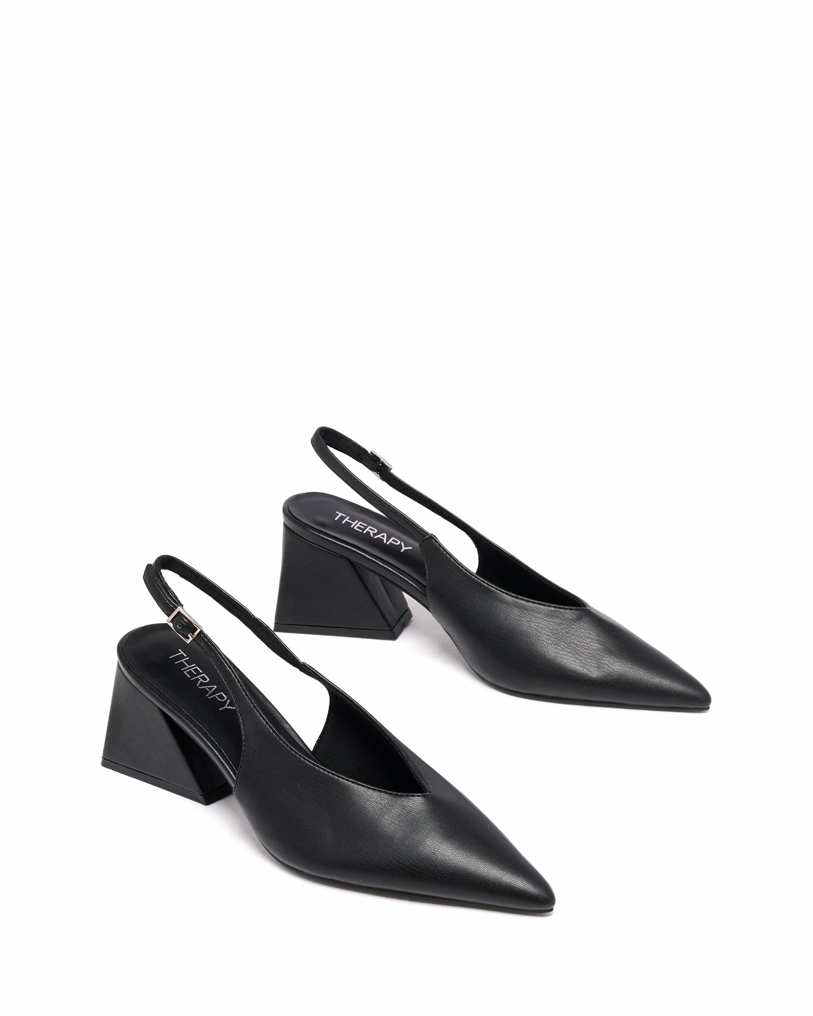 Strike Pump Black Thigh High Wrap Up Heels