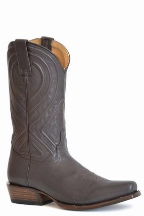Stetson Mens Mossman Dark Brown Goat Leather Cowboy Boots Where To Get Cowboy Boots