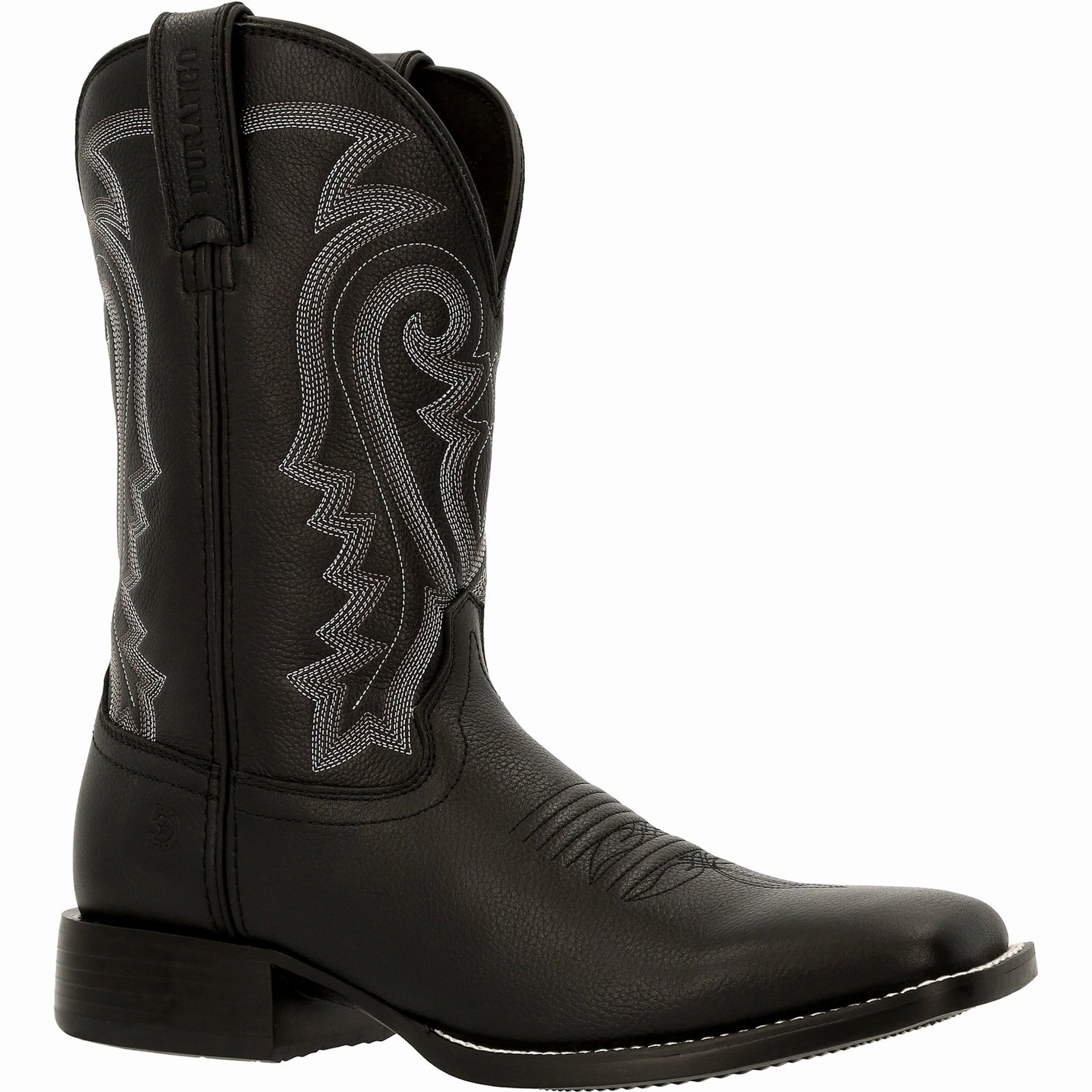 Durango Mens Westward Western Black Onyx Leather Cowboy Boots Slip On Steel Toe Boots