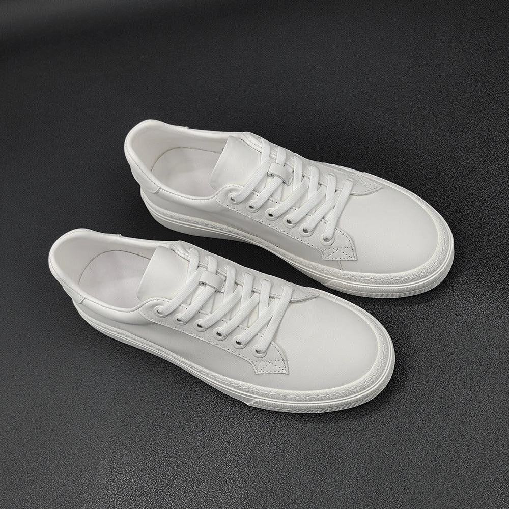 Best Shoes For Footed Men Minimalism Pure Leather Fashion Flat Casual Shoes