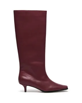 Spicy Tall Boot Bordeaux Hooker High Heels