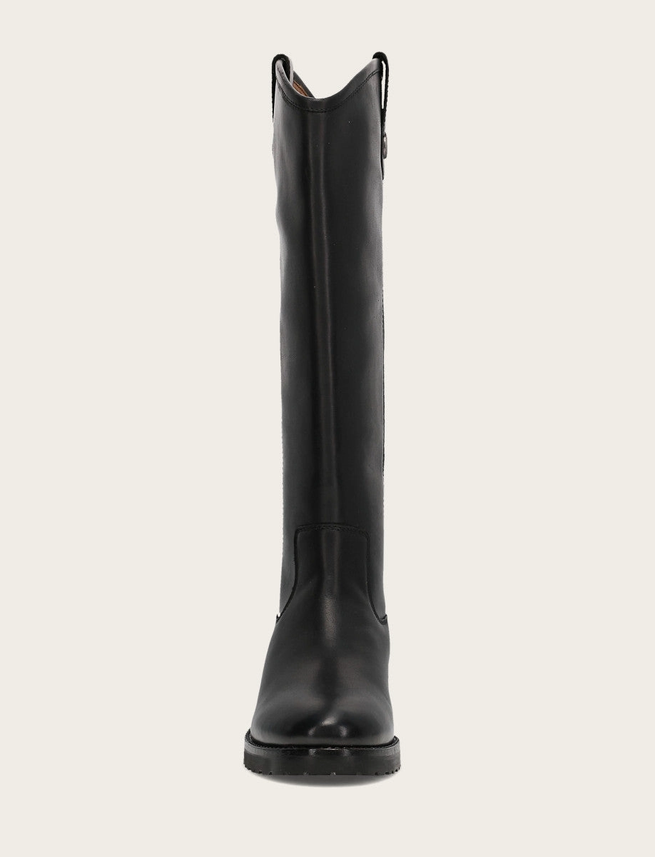 Melissa Lug Button Tall Wide Calf Fur Boots Knee High