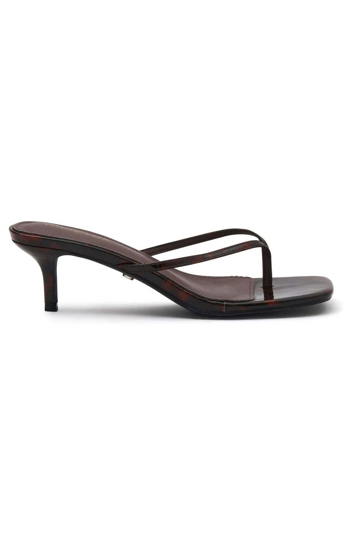 Hamptons Thong Heels Tortoise Brown Heel Sandals