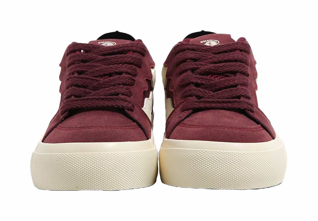 Star Casual Shoes HUANQIU Anti Slip And Wear Resistant Height Increasing Low top Skateboard Shoes Women's Burgundy