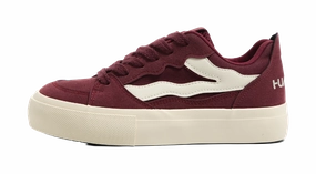Cream Casual Shoes HUANQIU Anti Slip And Wear Resistant Height Increasing Low top Skateboard Shoes Women's Burgundy