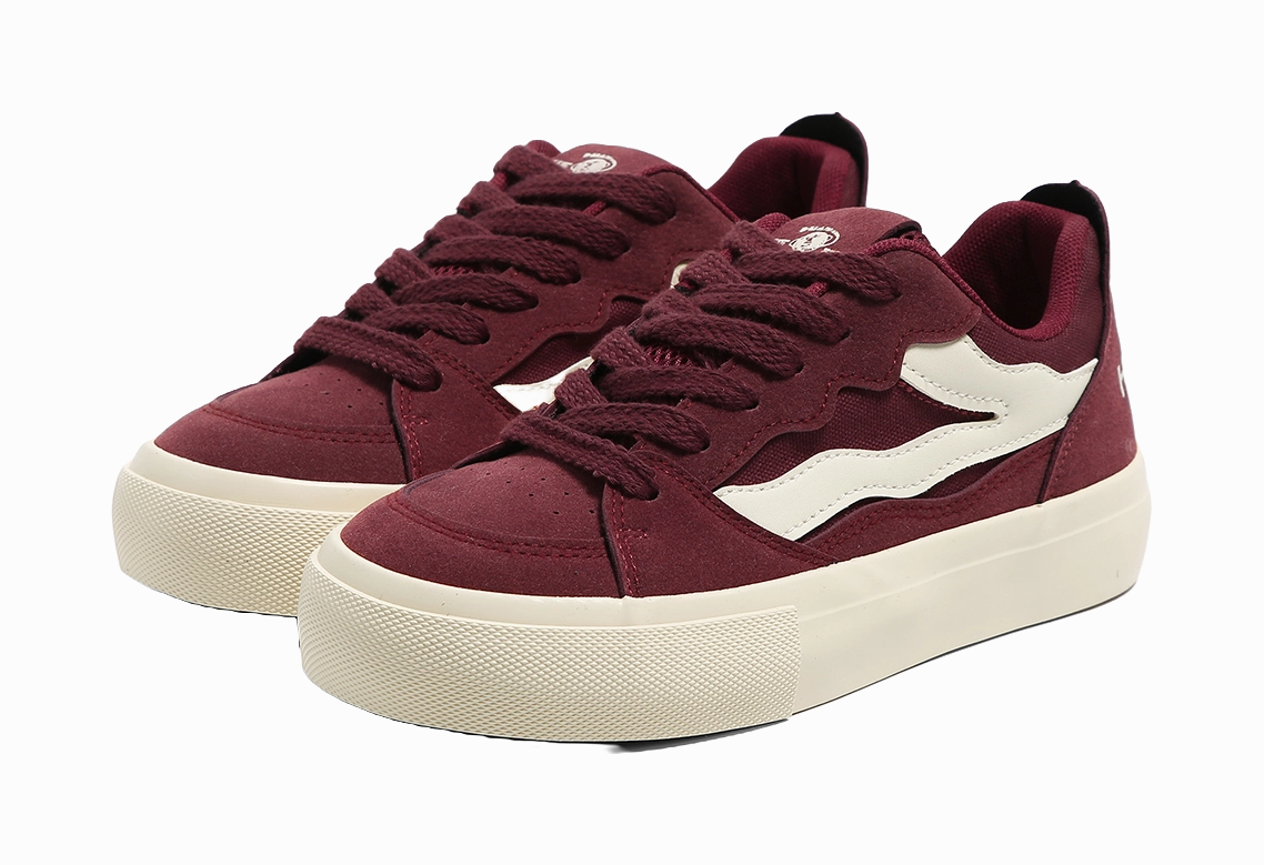 Shoes For Casual Blazer HUANQIU Anti Slip And Wear Resistant Height Increasing Low top Skateboard Shoes Women's Burgundy
