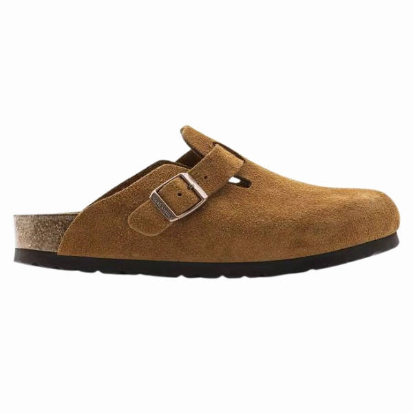 Birkenstock Men's Boston Soft Footbed Mink Birkenstock Wool Clogs