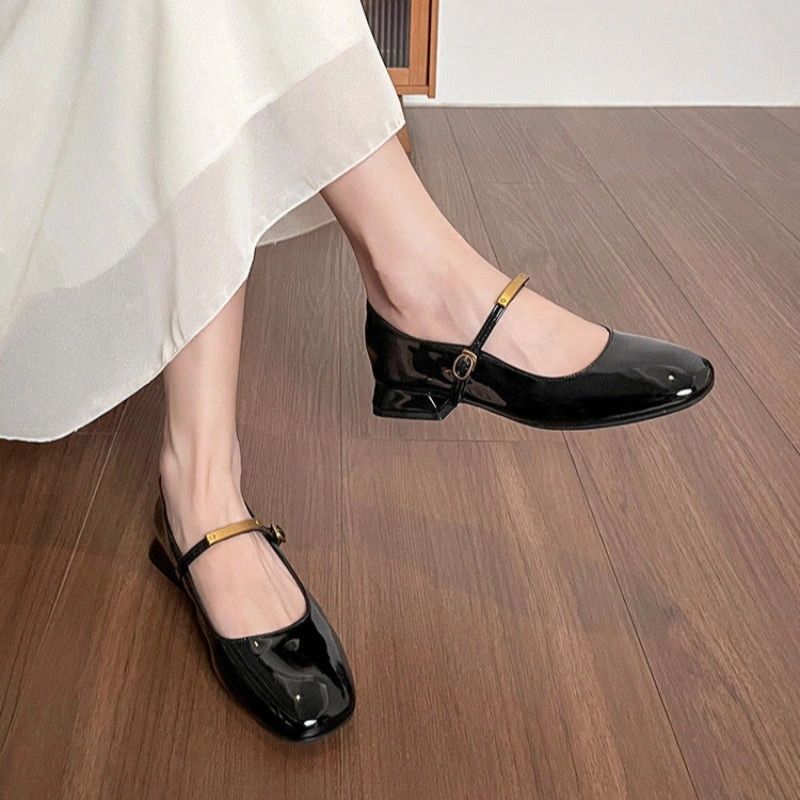 Blazer Mid '77 Essential Casual Shoes Women's Minimalist Patent Leather Buckle Mary Jane Shoes