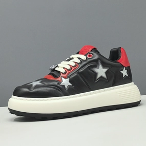 Men's Stylish Embossed Leather Flat Casual Shoes Rialto Shoes Flats