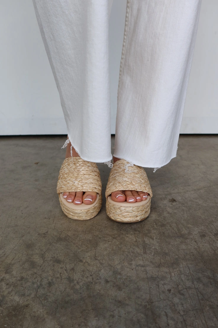 Closed Toe High Heel Wedges Sunshine Lover Platform Sandals