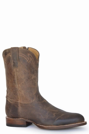 Koolaburra Boots Stetson Mens Roughstock Zip Tan Leather Cowboy Boots
