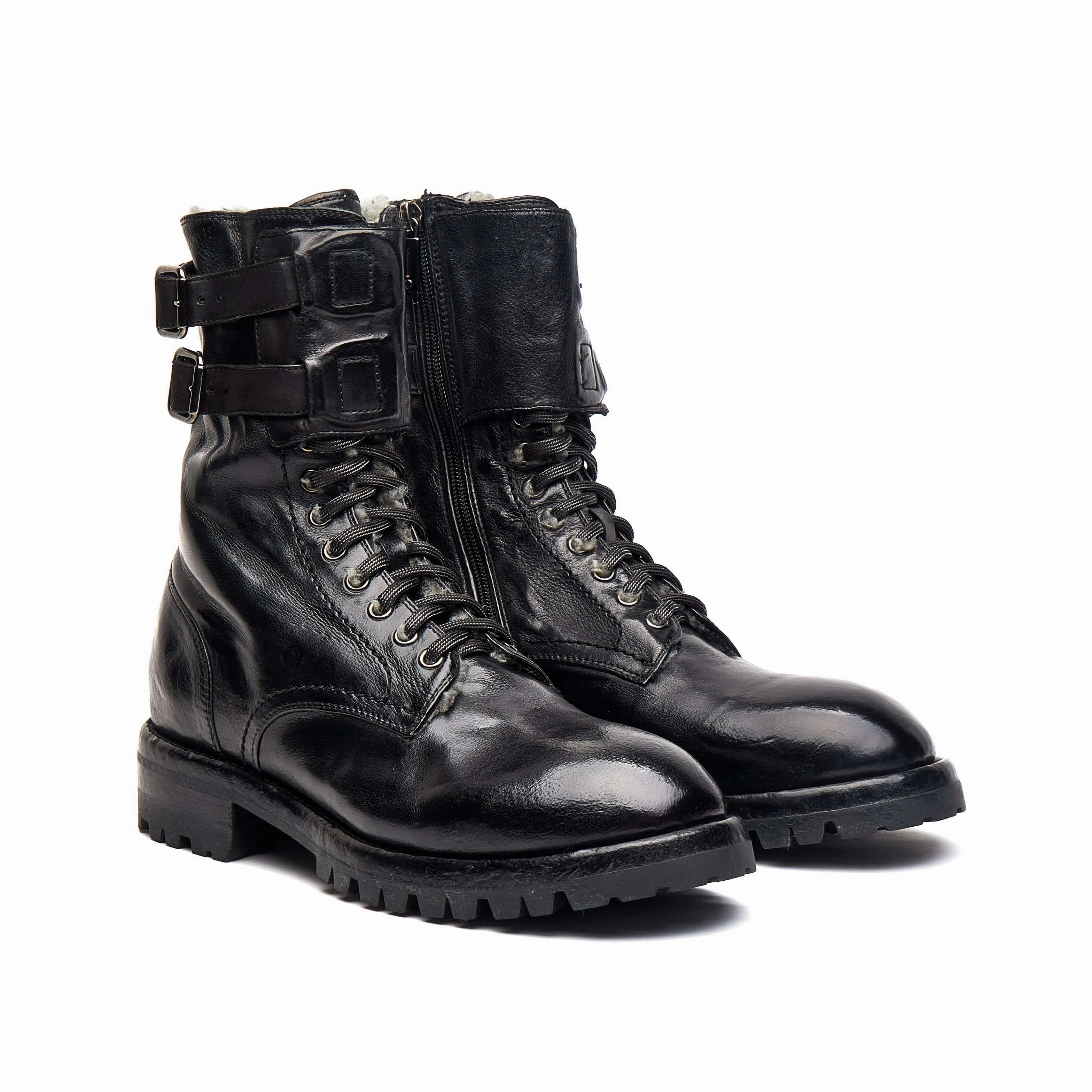 Lemargo CI08A Combat Boots With Sparkles