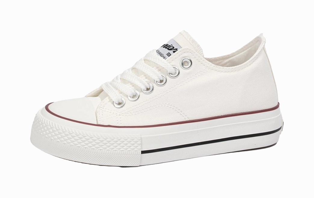 Fall Casual Shoes 2024 Warrior Abrasion Resistant, Breathable, Lightweight Low top Canvas Shoes Women's White