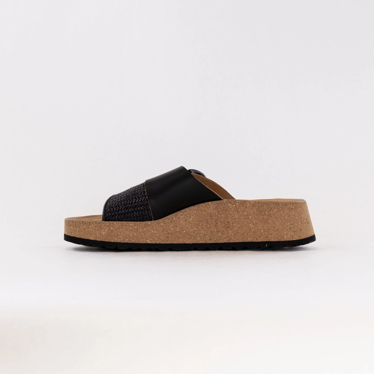 Birkenstock-Papillo Almina (Women's) - Black Raffia Leather Store Claremont Ca