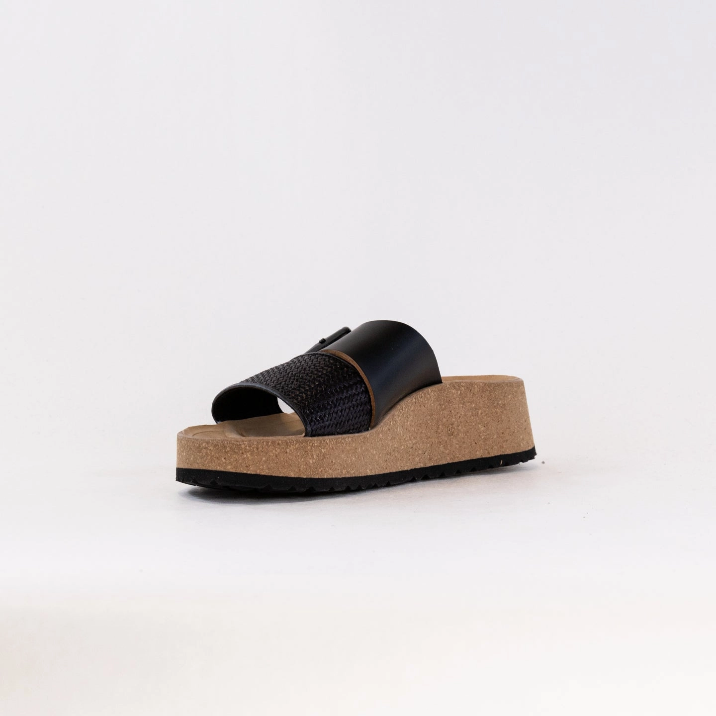 Birkenstock-Papillo Almina (Women's) - Black Raffia Leather Santa Rosa Ca