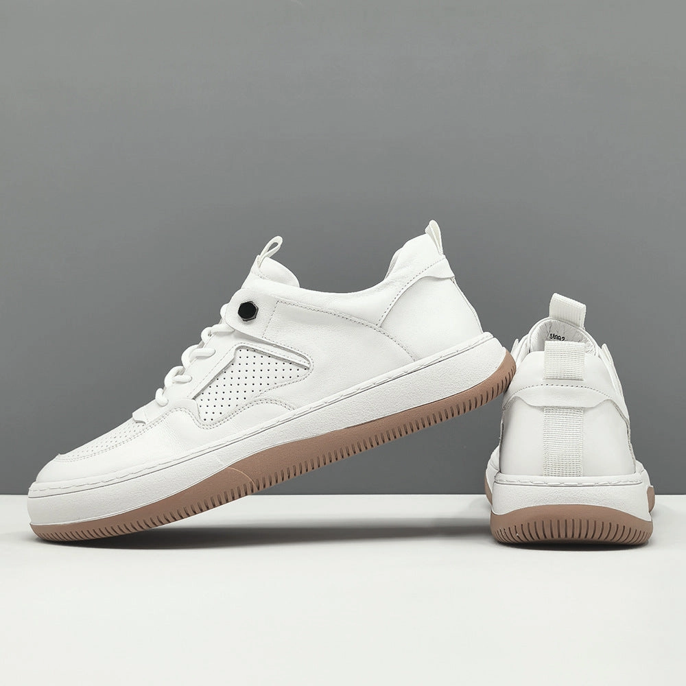 Best Flat Shoes For Deadlifting Men's Fashion Hollow Leather Flat Casual Shoes