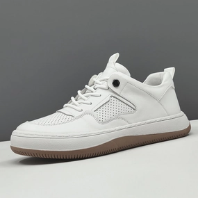 Shoes That Convert From Heels To Flats Men's Fashion Hollow Leather Flat Casual Shoes