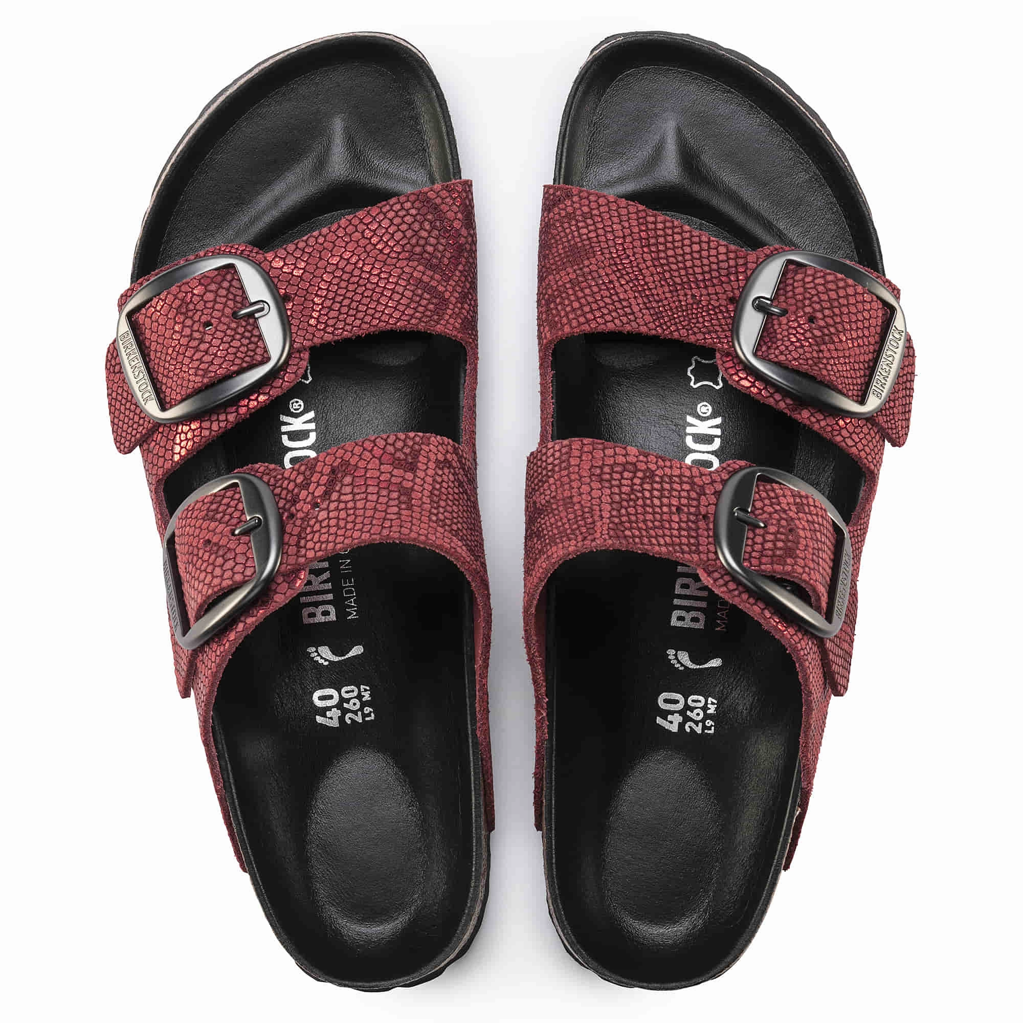 Fake Arizona Big Buckle Suede Leather