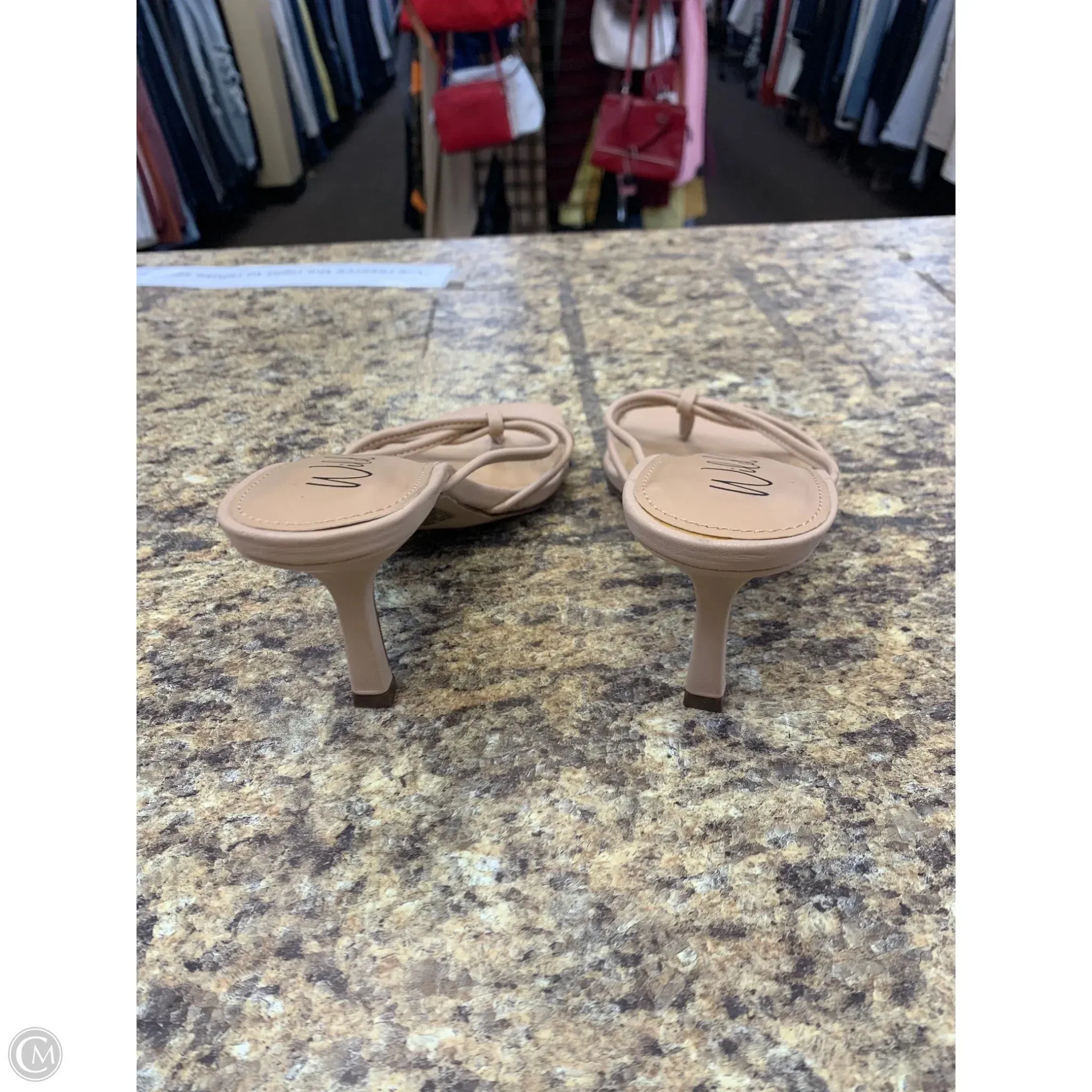 High Heels With Bottom Sandals Heels Kitten By Cmf In Tan, Size: 7